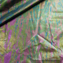 fashion colors polyester lycra holographic foil print fabric for active wear